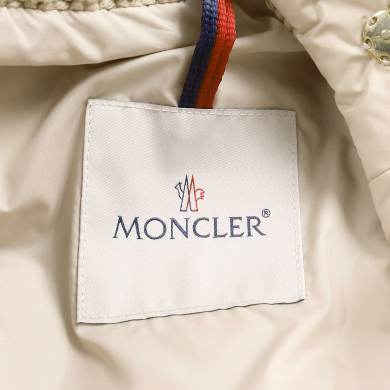 MONCLER ANTIGONE 羽絨衣 聚酯纖維 米色 二手 女款-2