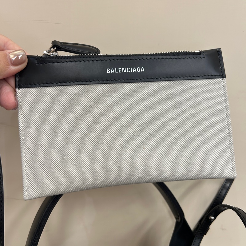 Balenciaga 米帆布 Navy cabals手提斜背包-5