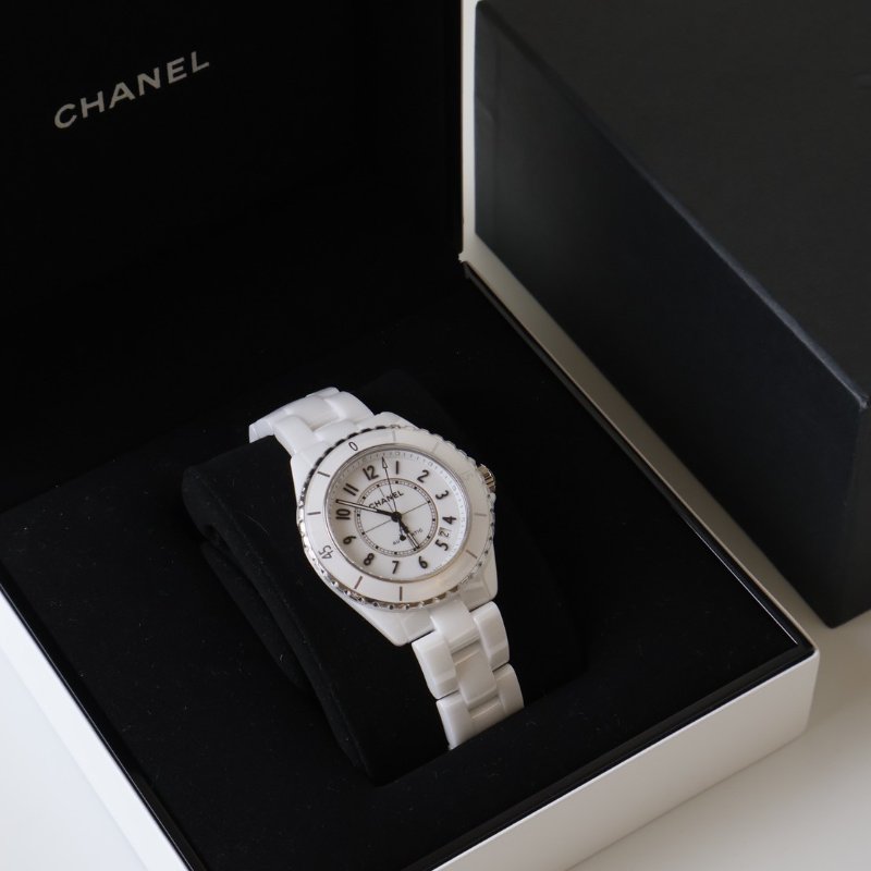 CHANEL J12 Calibre 12.1型機芯腕錶 - 白陶瓷38mm-0