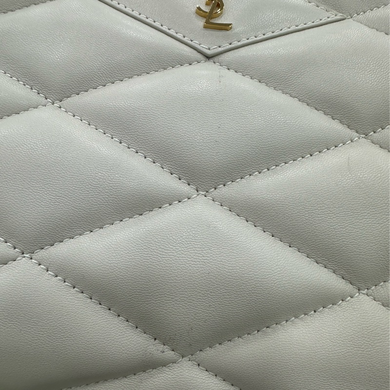 YSL聖羅蘭 Sade Puffer信封手包，經典白色-12