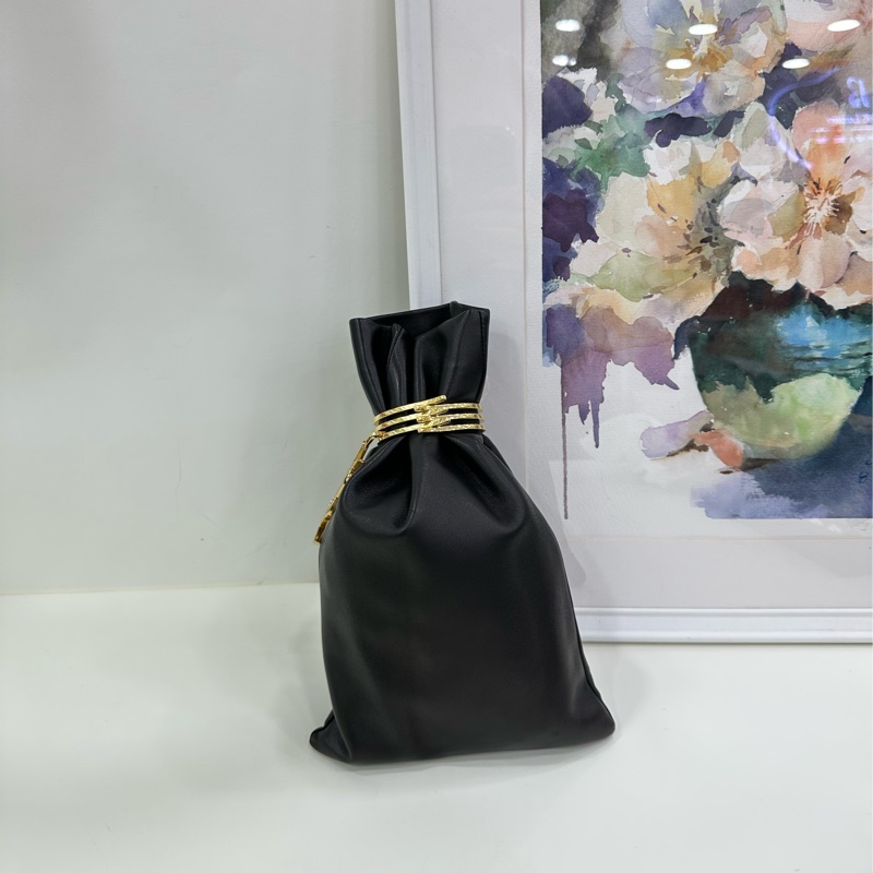 YSL/聖羅蘭 金扣羊皮晚宴包-2