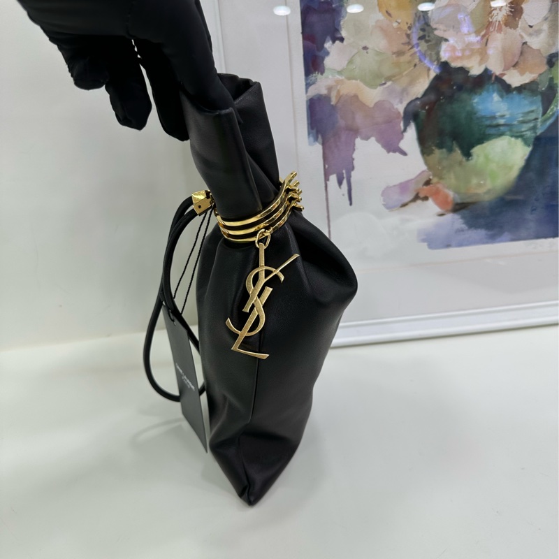 YSL/聖羅蘭 金扣羊皮晚宴包-3
