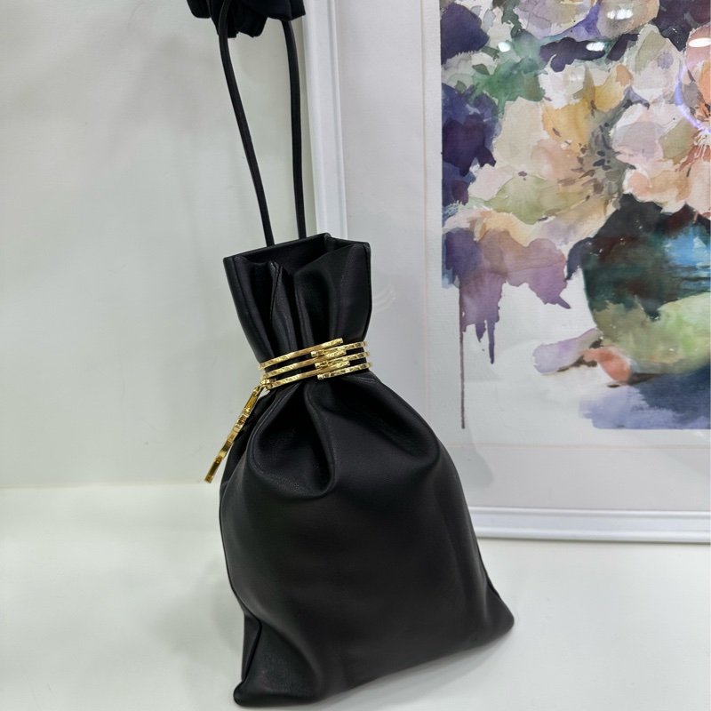 YSL/聖羅蘭 金扣羊皮晚宴包-7