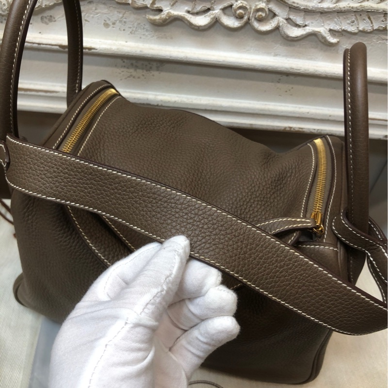 Hermes大象灰金扣Lindy30 D刻-7