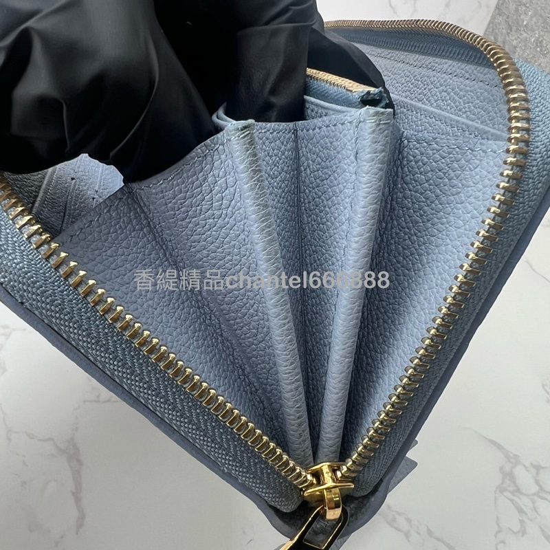 💗香緹國際精品💗 LV 寶寶藍拉鏈長夾 晶片款-11