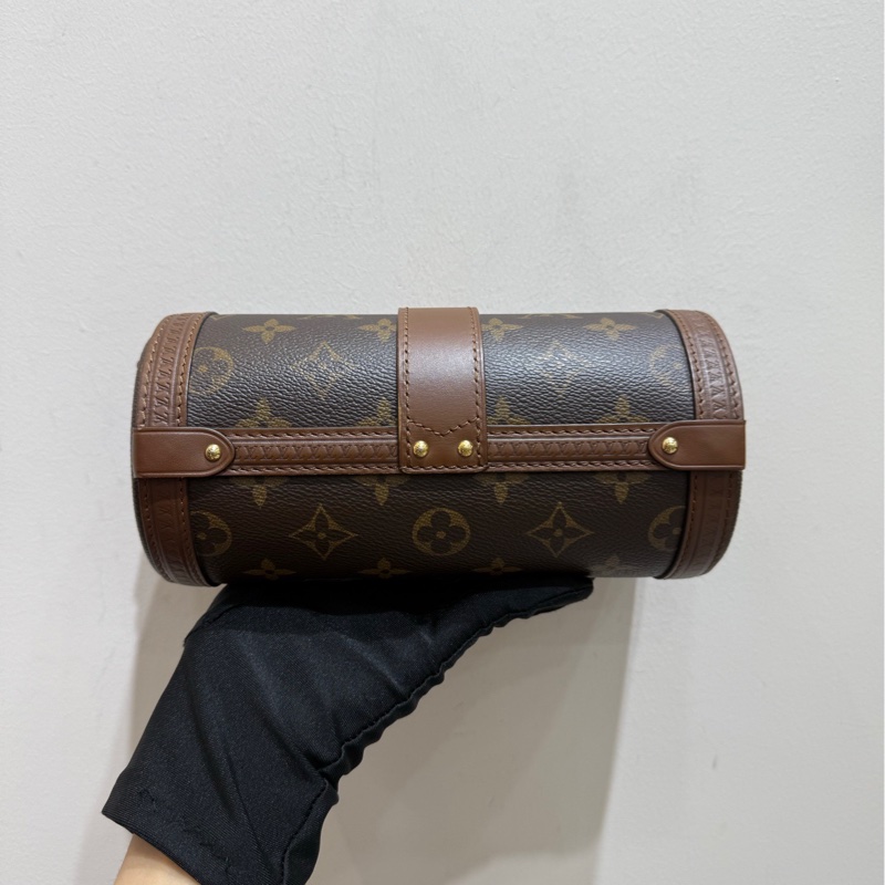 LV 路易威登 Louis Vuitton 全套 Papillon Trunk系列 巴比龍 帆布老花 鏈條 單肩手提斜 挎包腋下包-2