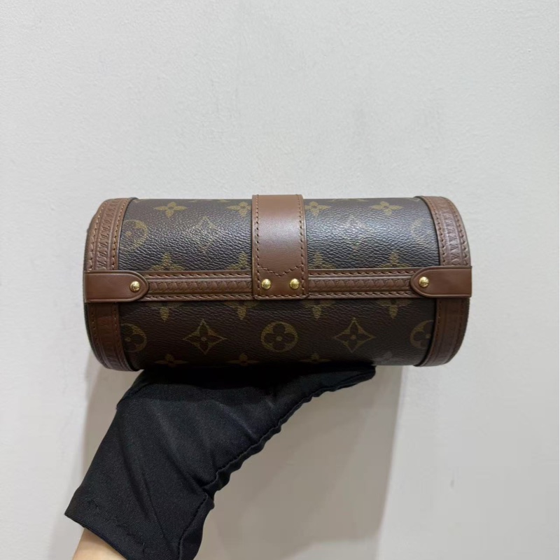 LV 路易威登 Louis Vuitton 全套 Papillon Trunk系列 巴比龍 帆布老花 鏈條 單肩手提斜 挎包腋下包-3