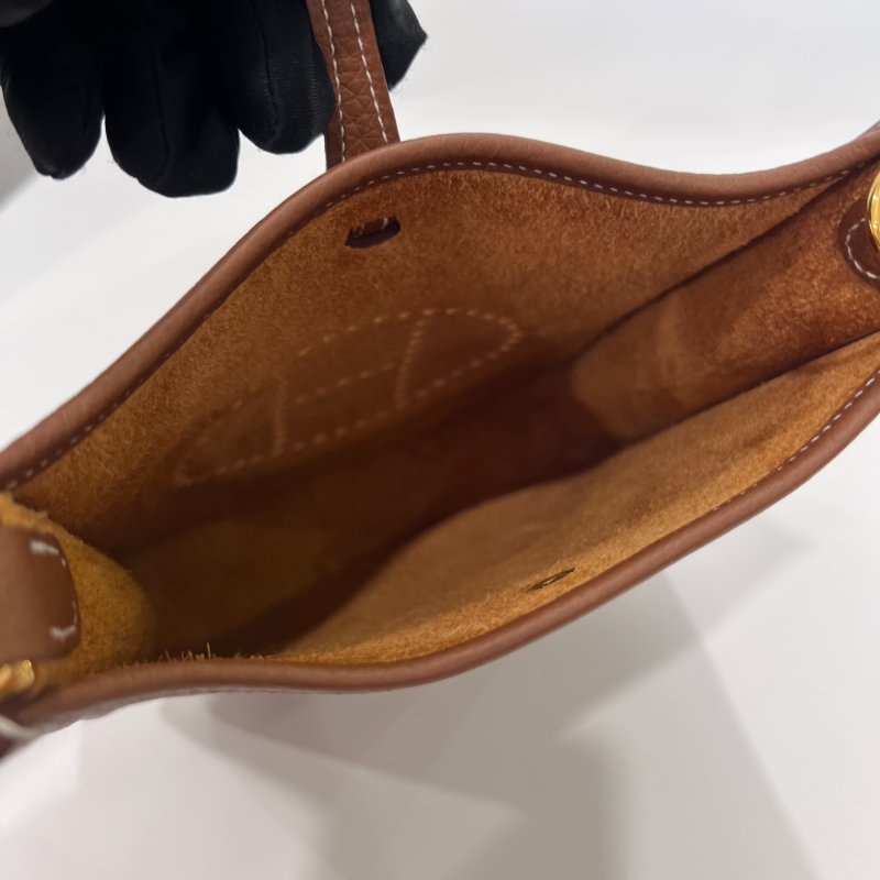 HERMES U刻金棕色EVELYNE TPM 單背包-5