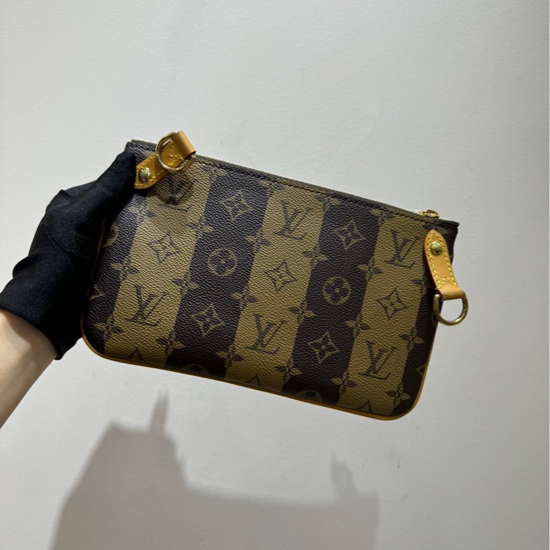 Louis Vuitton 路易威登lv Nigo聯名三合一老花拼色包 芯片款-4