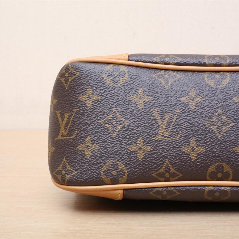 BOULOGNE 牛角包 可拆卸肩帶 老花 PVC 晶片-2