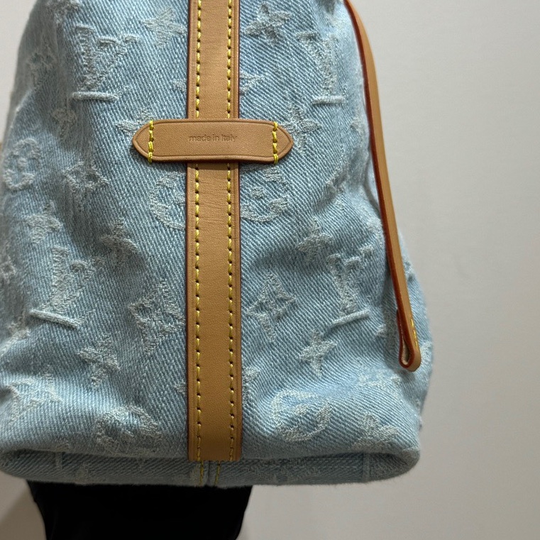 Louis Vuitton lv路易威登 全套Carryall 小號 單肩斜挎包 丹寧淺色牛仔-6