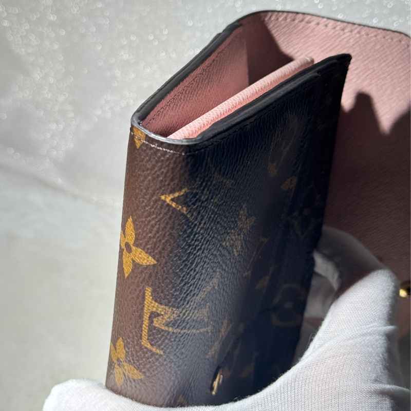 全配✔︎LOUIS VUITTON Sarah信封長夾-芭蕾粉色-9