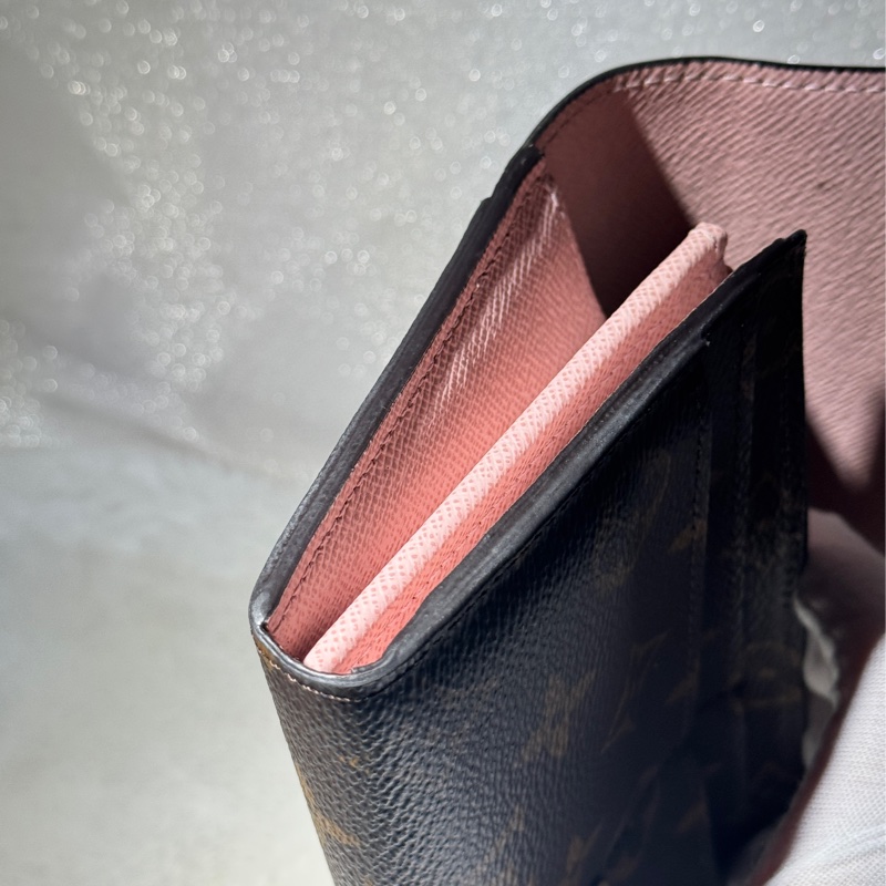 全配✔︎LOUIS VUITTON Sarah信封長夾-芭蕾粉色-11