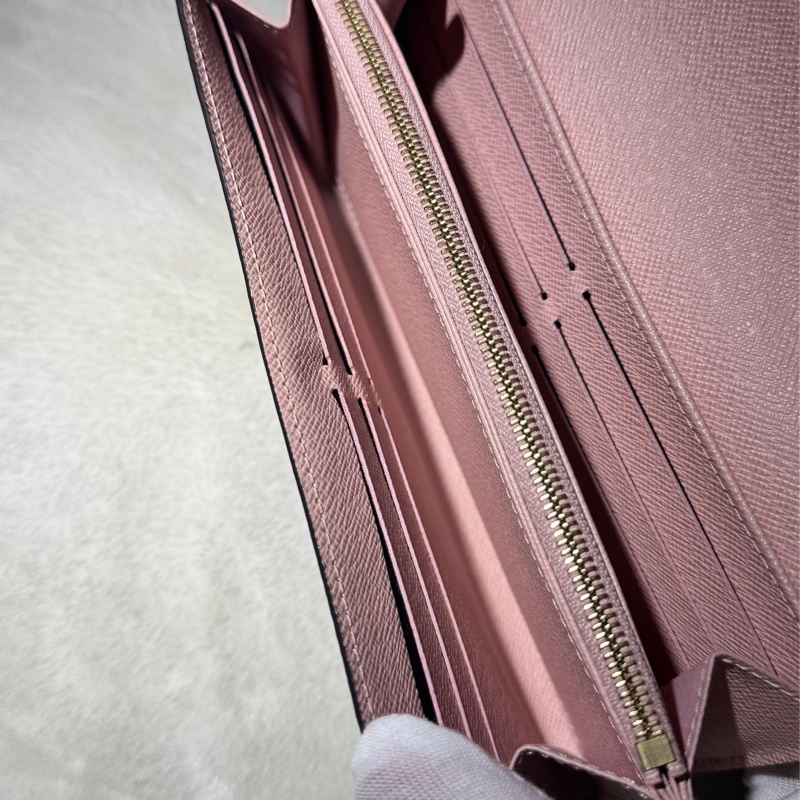 全配✔︎LOUIS VUITTON Sarah信封長夾-芭蕾粉色-18
