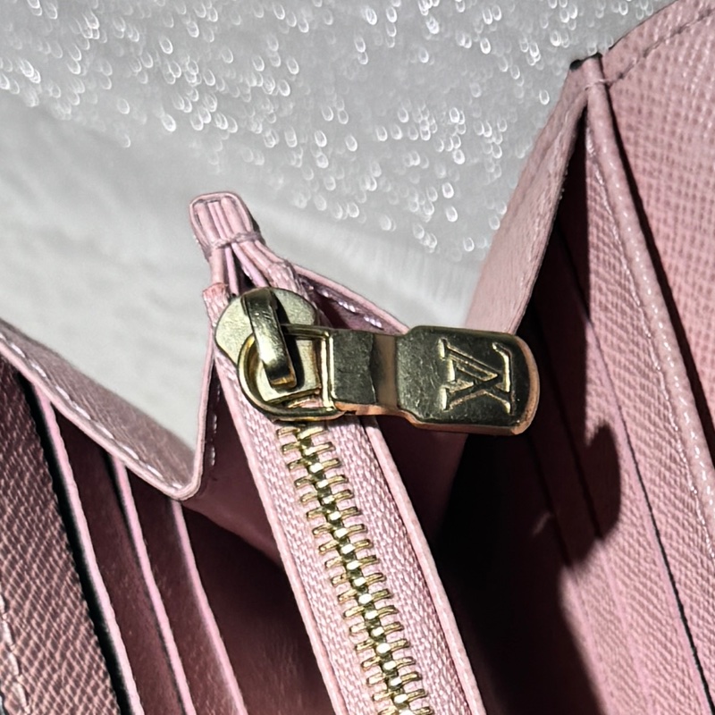 全配✔︎LOUIS VUITTON Sarah信封長夾-芭蕾粉色-23