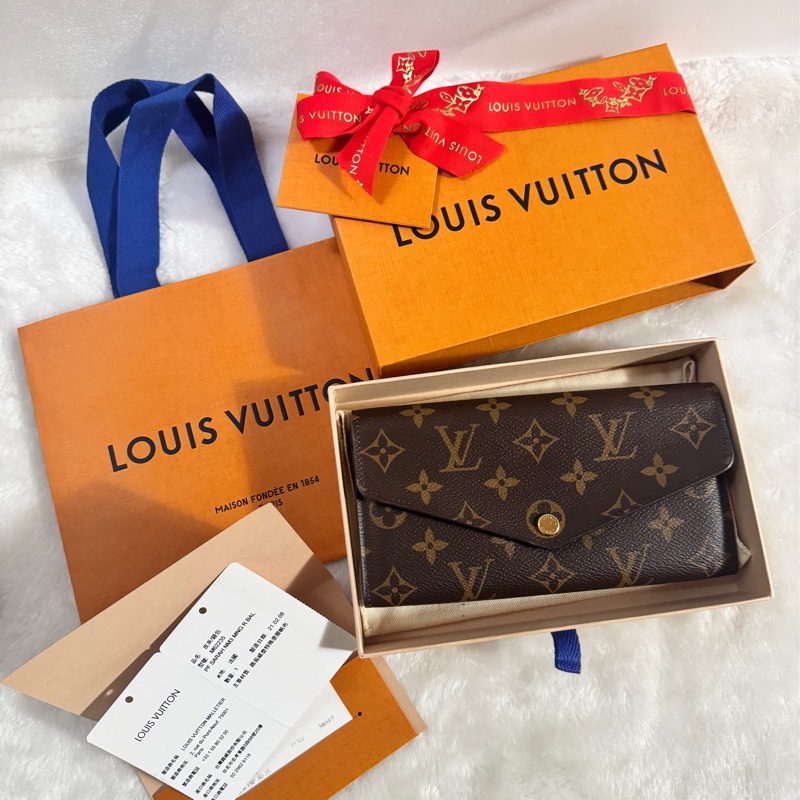 全配✔︎LOUIS VUITTON Sarah信封長夾-芭蕾粉色-24