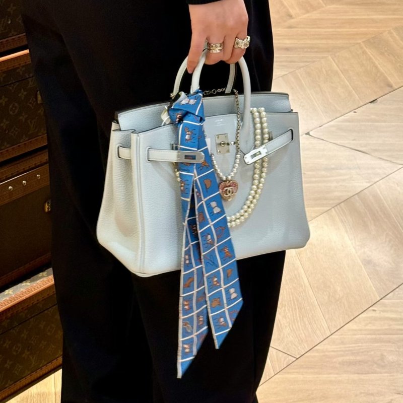 HERMES 駿馬的披掛 Twilly - 深藍-7