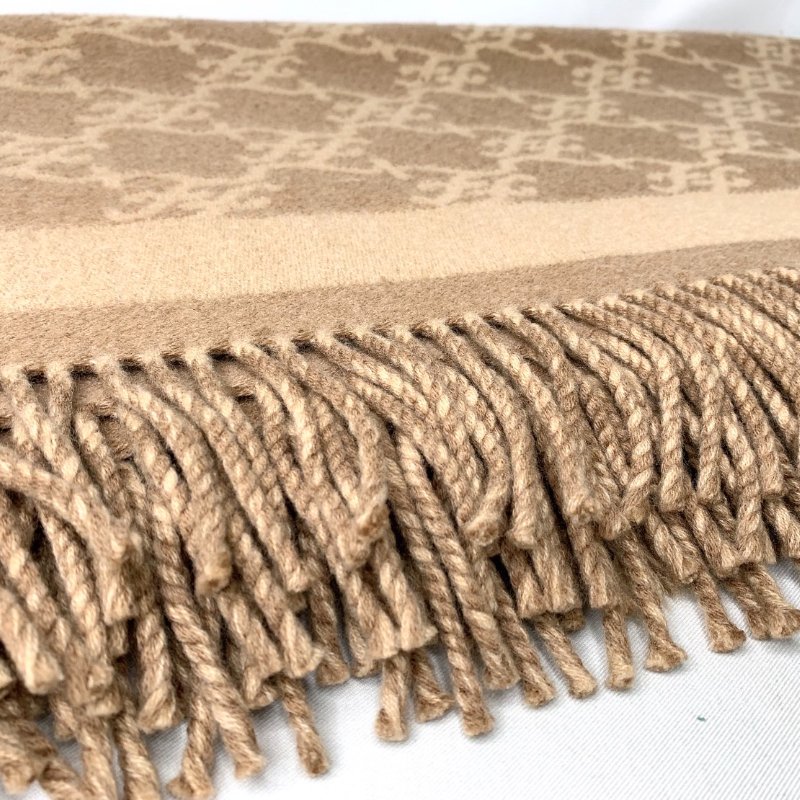 FENDI 米色羊毛羊絨雙面斗篷-5