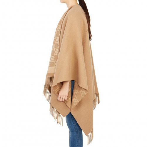 FENDI 米色羊毛羊絨雙面斗篷-8