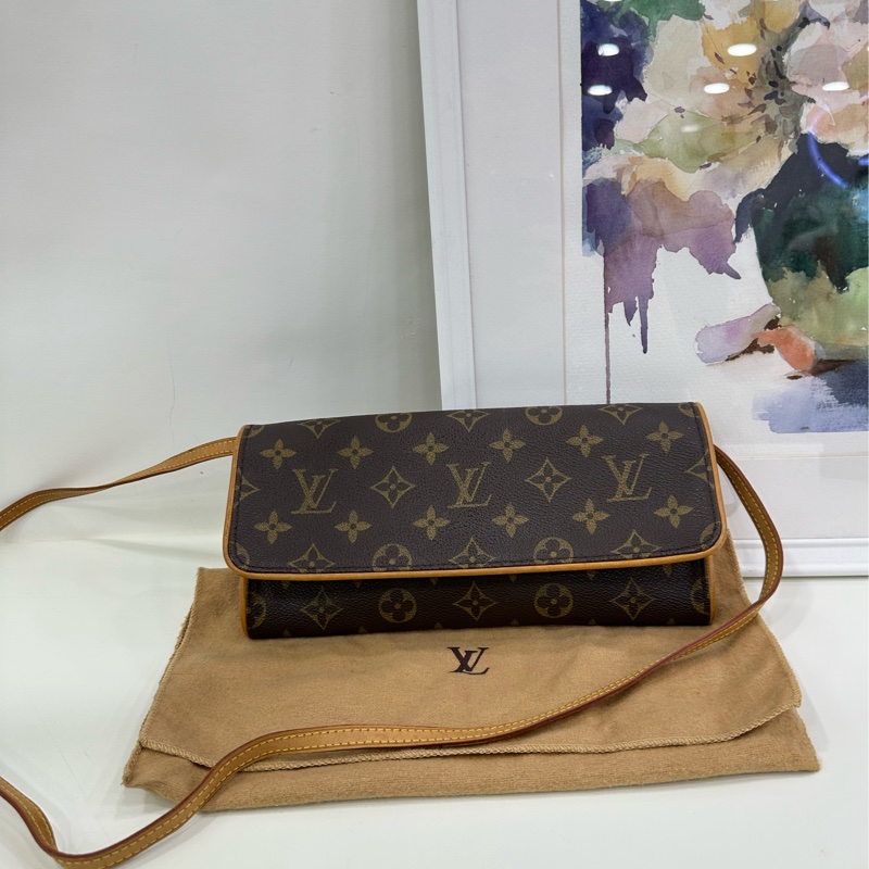 lv/路易威登 LV中古老花大號信封包，尺寸24.5×11×2.5cm-0