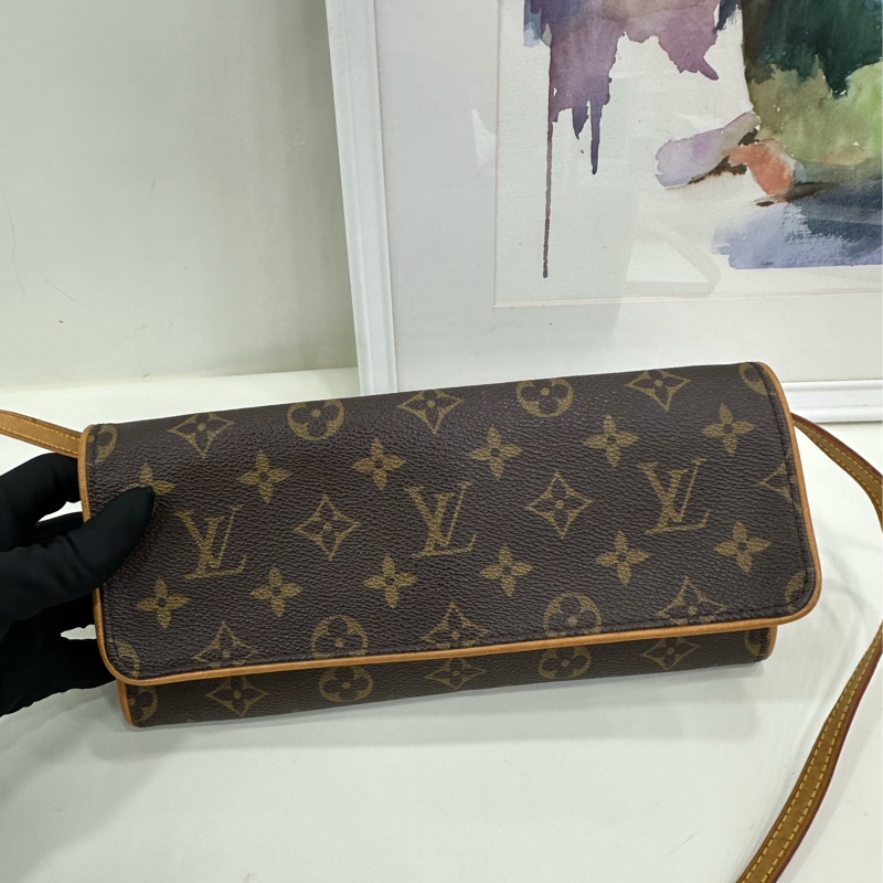 lv/路易威登 LV中古老花大號信封包，尺寸24.5×11×2.5cm-6