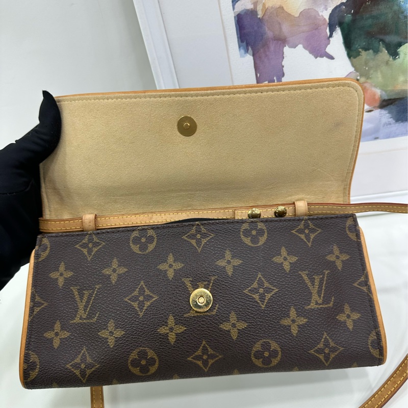 lv/路易威登 LV中古老花大號信封包，尺寸24.5×11×2.5cm-8