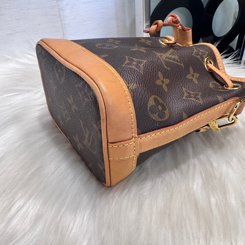 LV Nano Noe 原花金釦迷你水桶包 晶片款-6