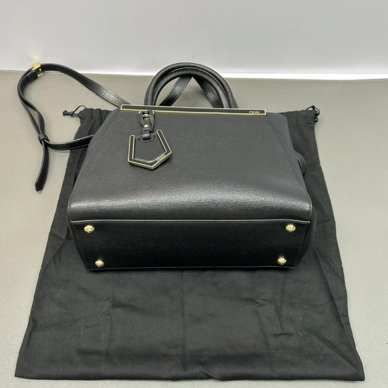FENDI 黑金2jours手提肩背斜背包26*20*12 98新配件塵袋-3