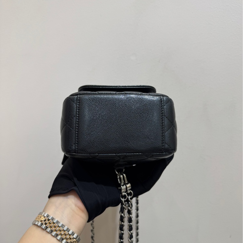 Chanel 香奈兒 全套 24P mini小書包 黑銀bag-5