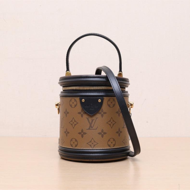 CANNES 圓桶包 拼色 PVC 2019 老花-0