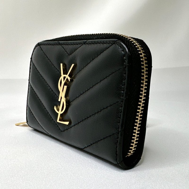 YSL 小羊皮拉鍊零錢卡包-2