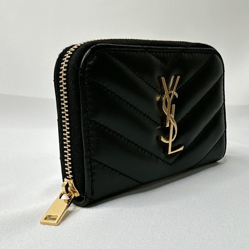 YSL 小羊皮拉鍊零錢卡包-3