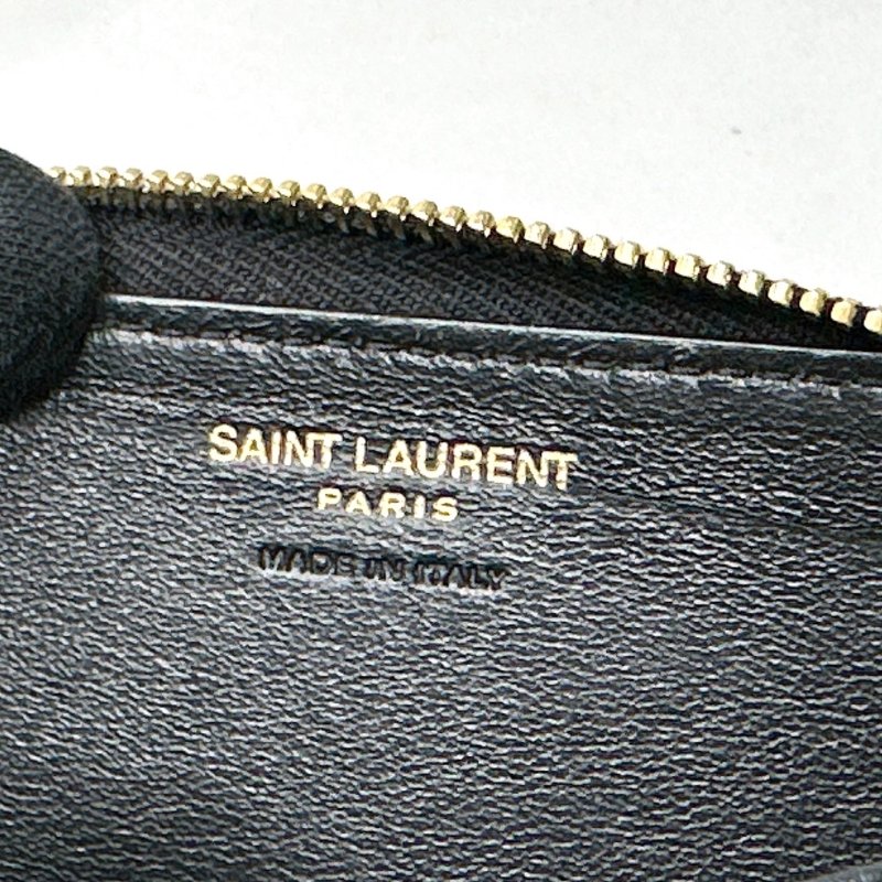 YSL 小羊皮拉鍊零錢卡包-8