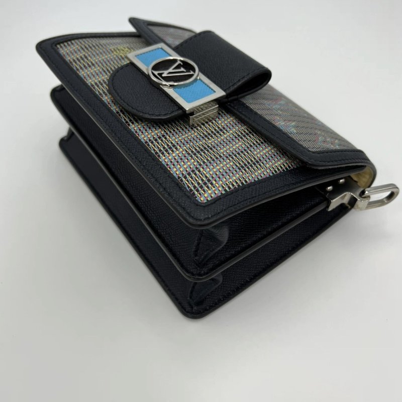 LV 秀款幻影藍老花小號達芙妮肩背斜背包20*15*8 98新配件塵袋-2