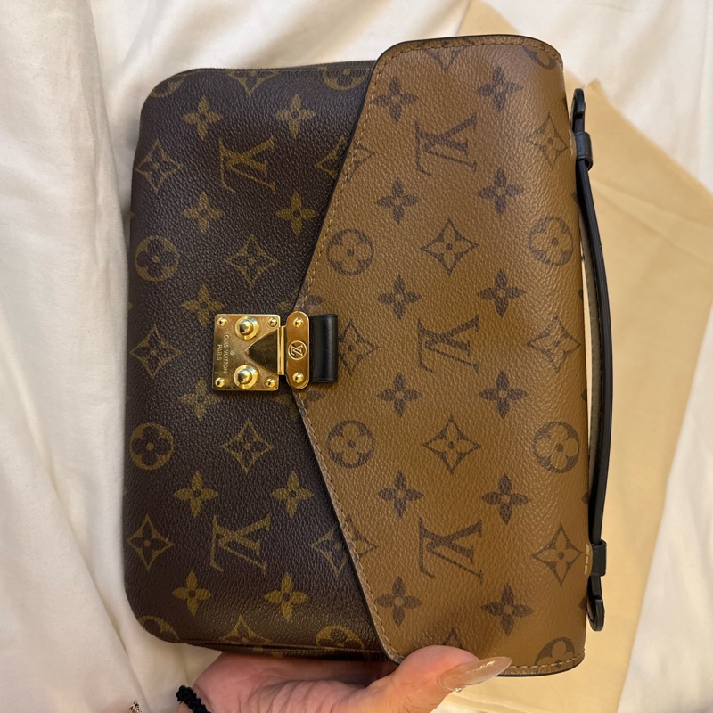 Lv 拼色郵差包-0