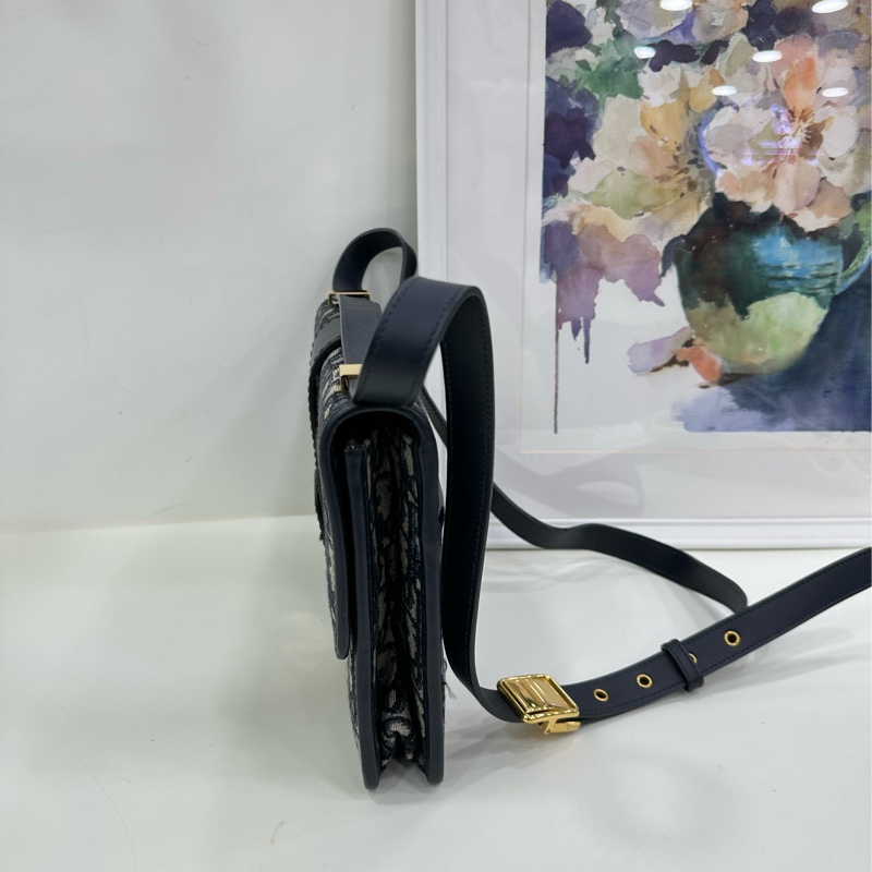 Dior迪奧！老花蒙田30中皮肩帶款，19年標 可單肩斜挎，尺寸約24×8×17cm-4