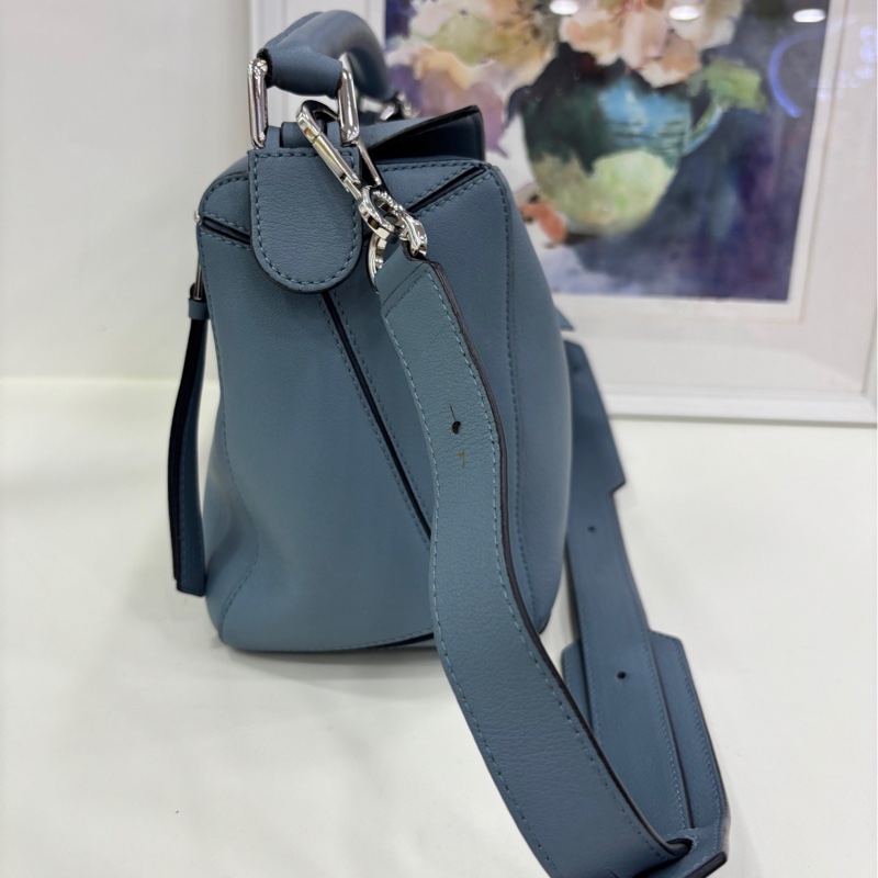 LOEWE羅意威Puzzle霧霾藍幾何包,中型尺寸29x12x19-3
