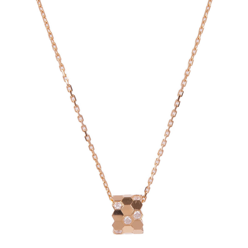 Chaumet 18K玫瑰金Bee de Chaumet鑽石項鍊-1