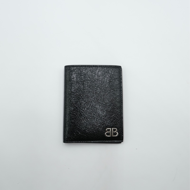 （售出）BALENCIAGA Monaco BB Logo 直式對開短夾-0