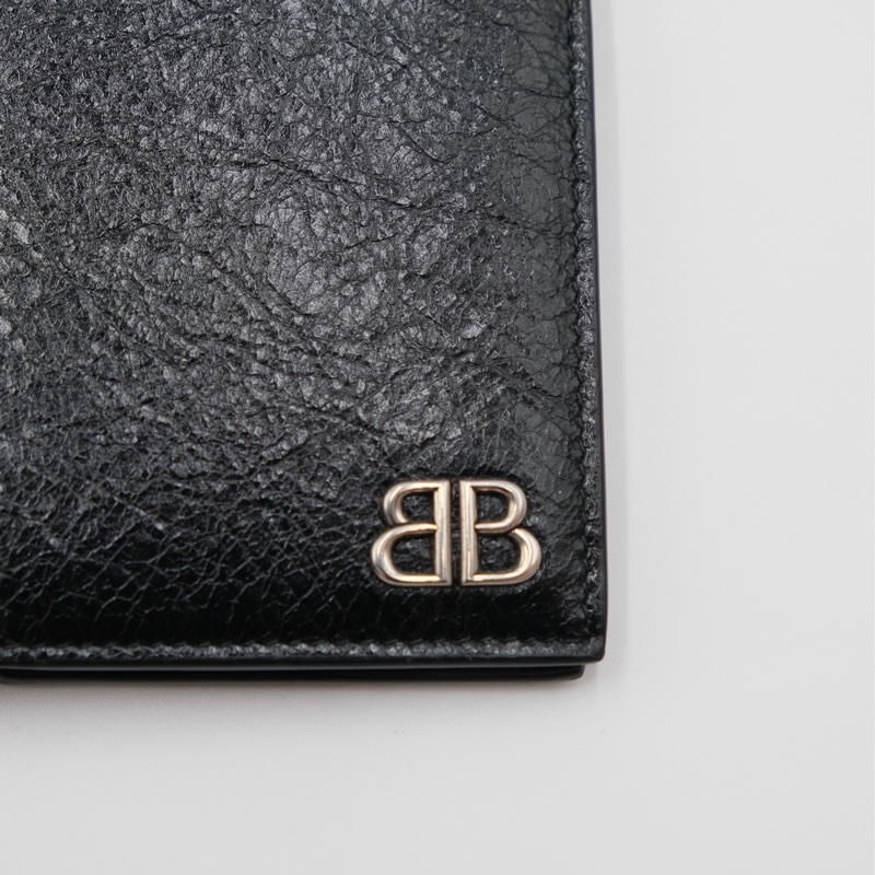 （售出）BALENCIAGA Monaco BB Logo 直式對開短夾-3