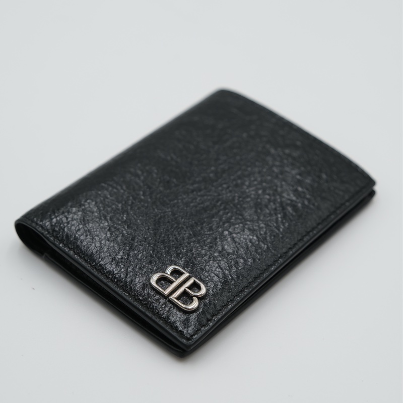 （售出）BALENCIAGA Monaco BB Logo 直式對開短夾-4