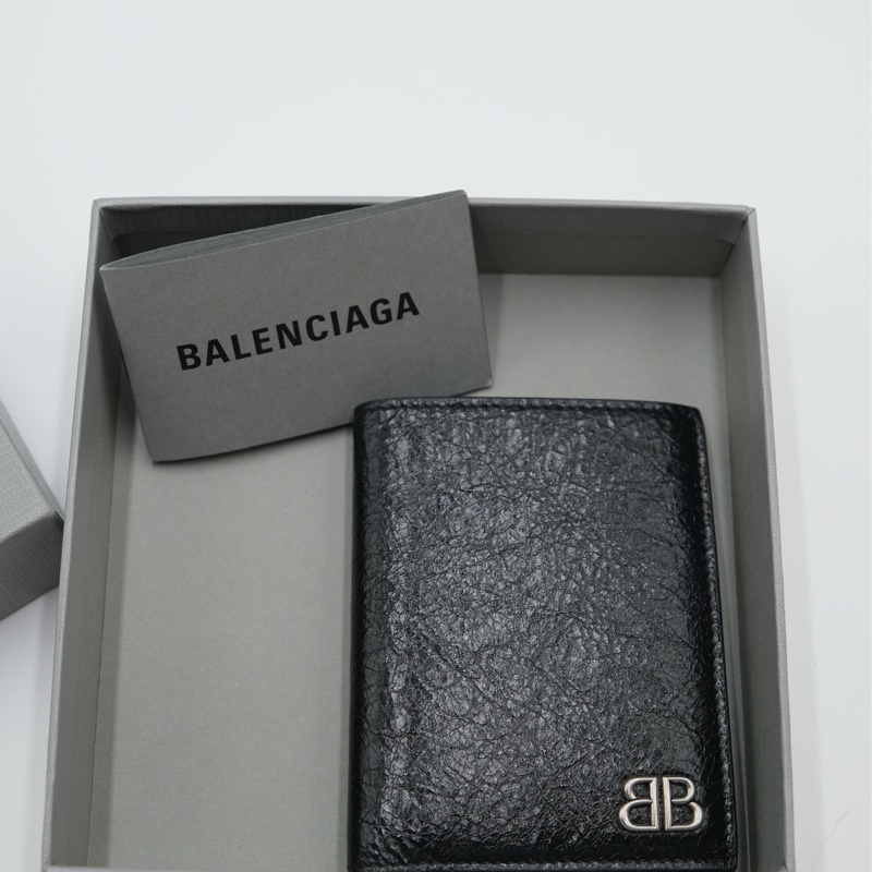 （售出）BALENCIAGA Monaco BB Logo 直式對開短夾-9