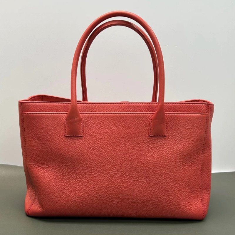 CHANEL 玫紅cerf子母手提托特包38*21*18 98新配件塵袋保卡-5
