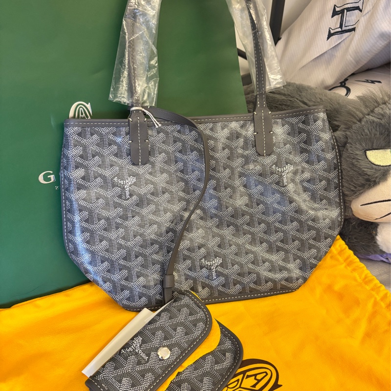 Goyard Anjou Mini Tote 灰色全新-0
