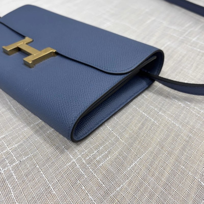 HERMES 保加利亞藍康康長款錢包21*12*3 98新配件塵袋-4