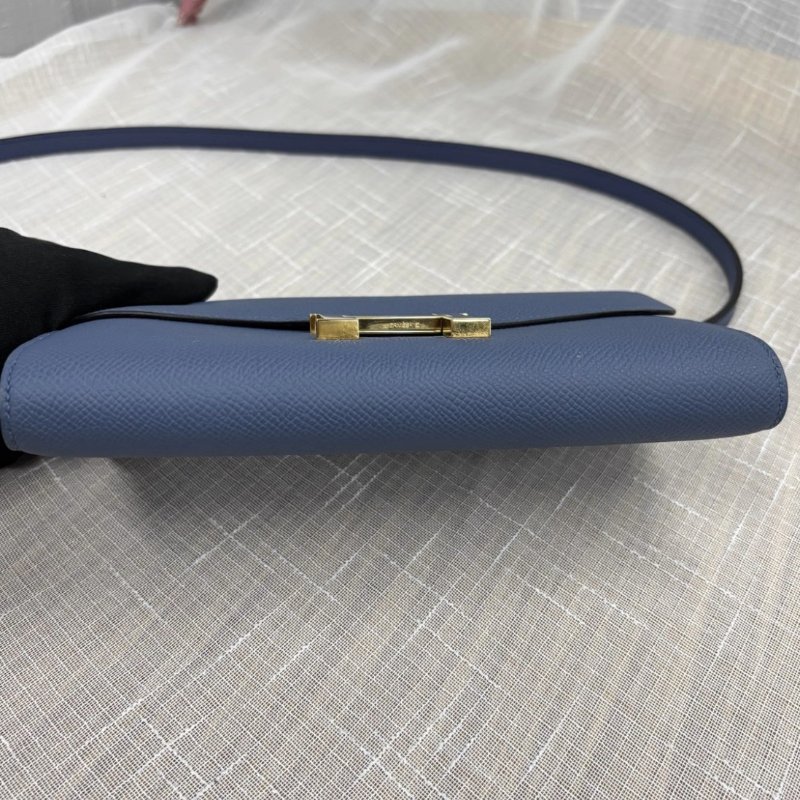 HERMES 保加利亞藍康康長款錢包21*12*3 98新配件塵袋-3