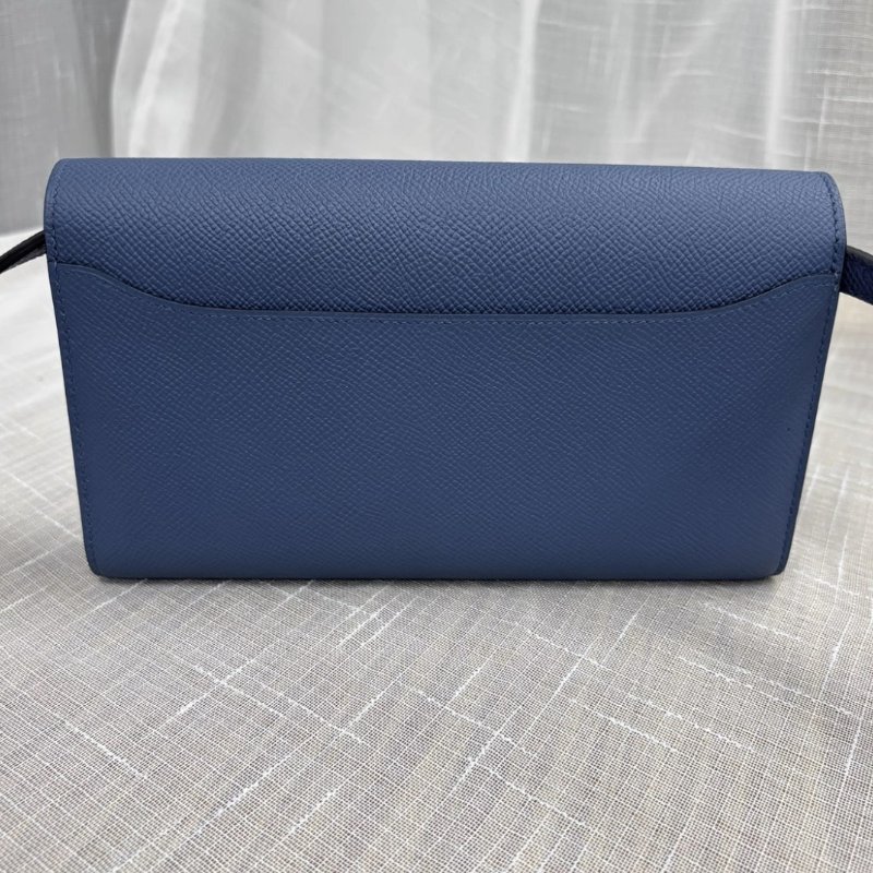 HERMES 保加利亞藍康康長款錢包21*12*3 98新配件塵袋-5