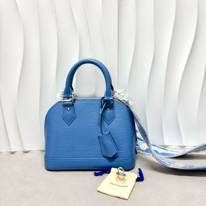 LV / 路易威登 Alma BB 水波紋 牛皮 藍色貝殼包-0