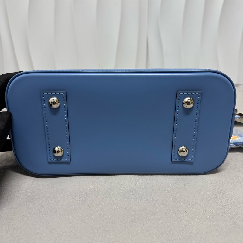 LV / 路易威登 Alma BB 水波紋 牛皮 藍色貝殼包-7
