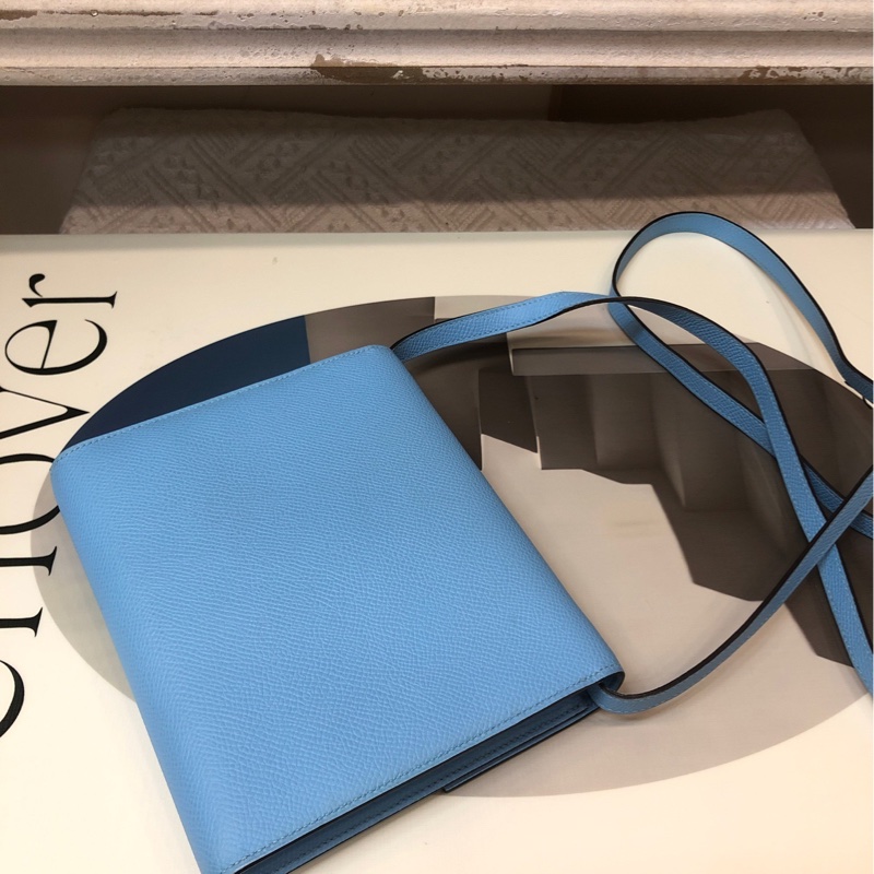 Hermes 糖果蓝7N色Clic16 斜挎包D刻-2